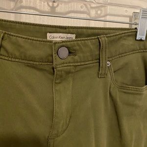 Olive green skinny jeans